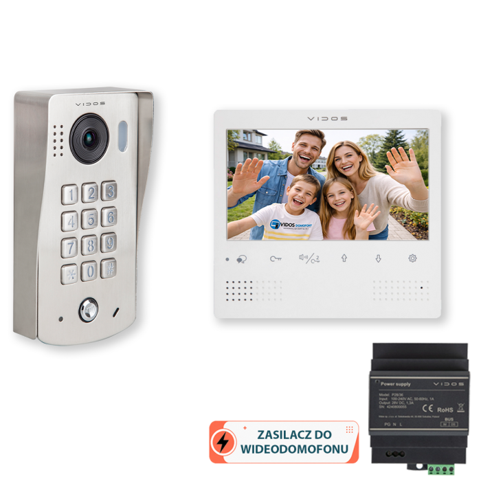 Wideodomofon Vidos S1311D + M1023W-2