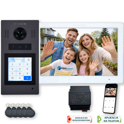 Wideodomofon VIDOS DUO IP S300 z szyfratorem i RFID + M301W-X